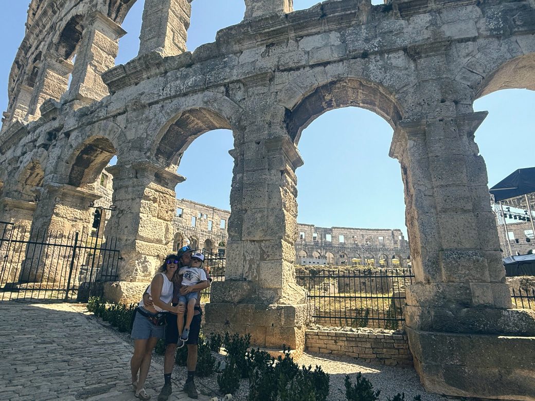 The Roman amphitheatre in Pula's Old Town.